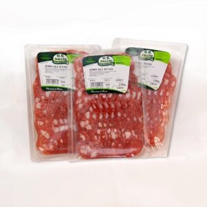 Salame spianata dolce affettata in atm
